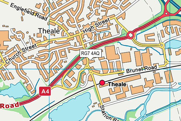 RG7 4AQ map - OS VectorMap District (Ordnance Survey)