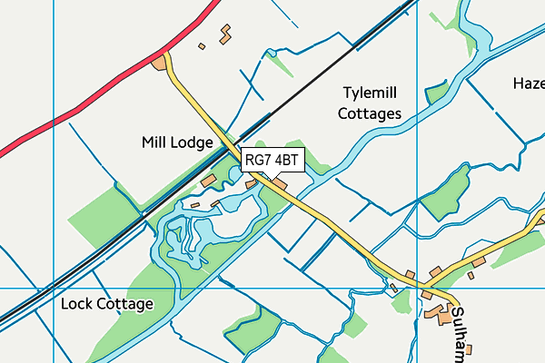 RG7 4BT map - OS VectorMap District (Ordnance Survey)