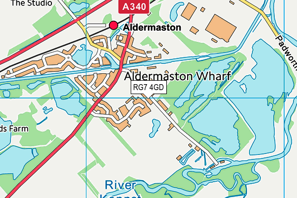 RG7 4GD map - OS VectorMap District (Ordnance Survey)