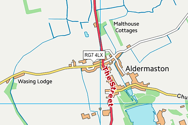 Aldermaston C.E. Primary School map (RG7 4LX) - OS VectorMap District (Ordnance Survey)