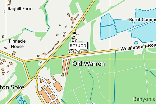 RG7 4QD map - OS VectorMap District (Ordnance Survey)
