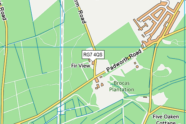 RG7 4QS map - OS VectorMap District (Ordnance Survey)