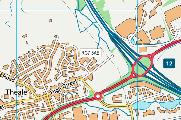 RG7 5AE map - OS VectorMap District (Ordnance Survey)