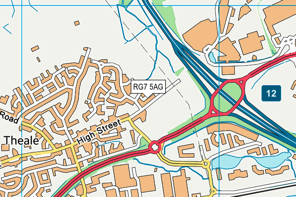 RG7 5AG map - OS VectorMap District (Ordnance Survey)