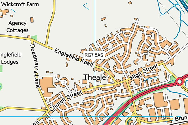 Theale C Of E Primary School map (RG7 5AS) - OS VectorMap District (Ordnance Survey)