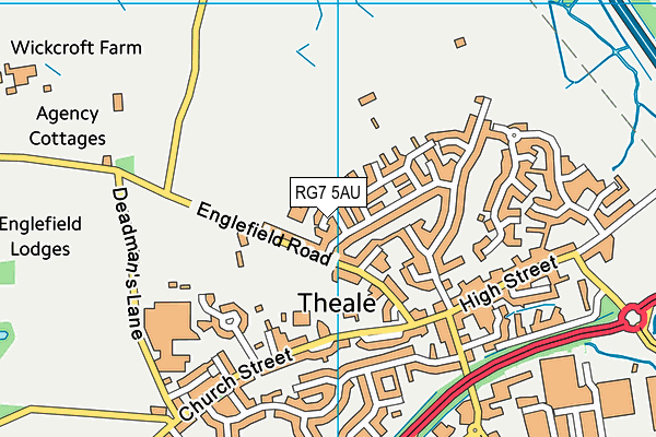 RG7 5AU map - OS VectorMap District (Ordnance Survey)