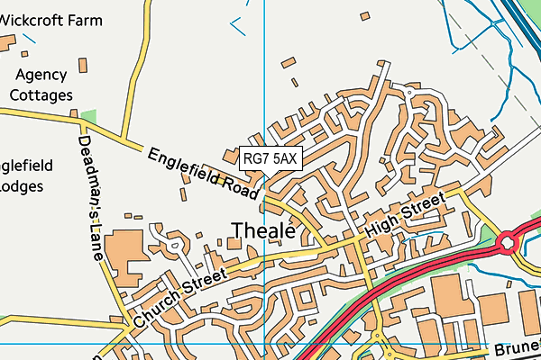RG7 5AX map - OS VectorMap District (Ordnance Survey)