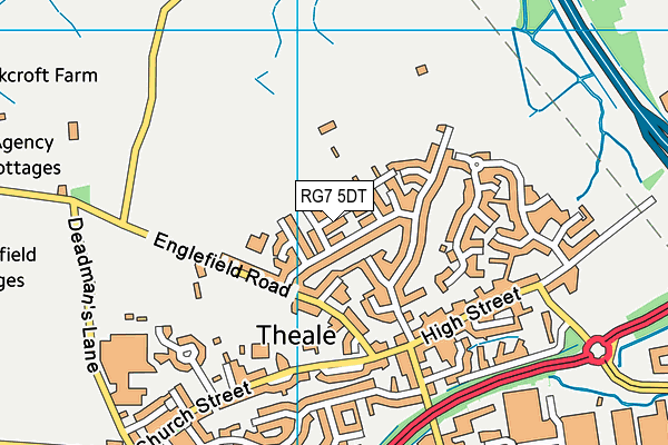 RG7 5DT map - OS VectorMap District (Ordnance Survey)