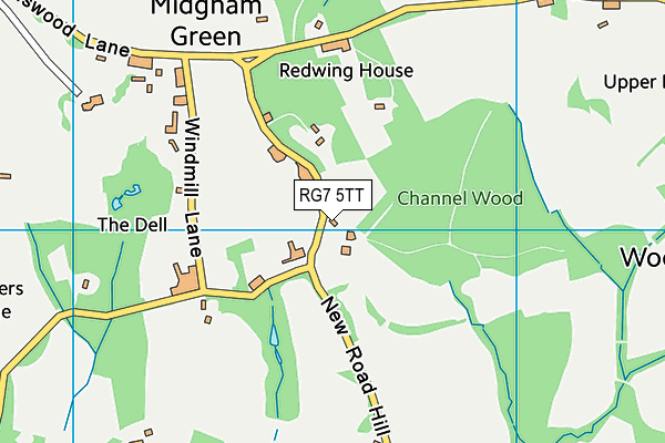 RG7 5TT map - OS VectorMap District (Ordnance Survey)