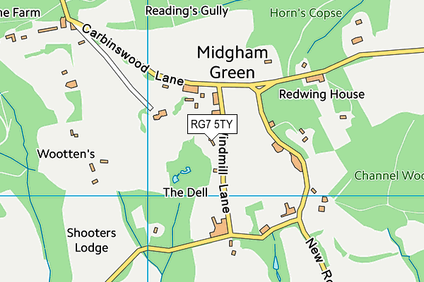 RG7 5TY map - OS VectorMap District (Ordnance Survey)