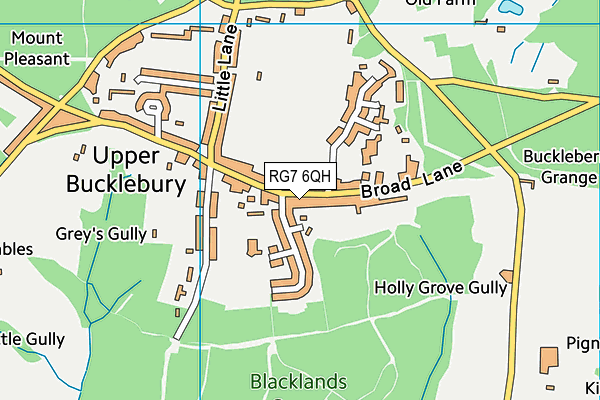 Bucklebury Tennis Club map (RG7 6QH) - OS VectorMap District (Ordnance Survey)