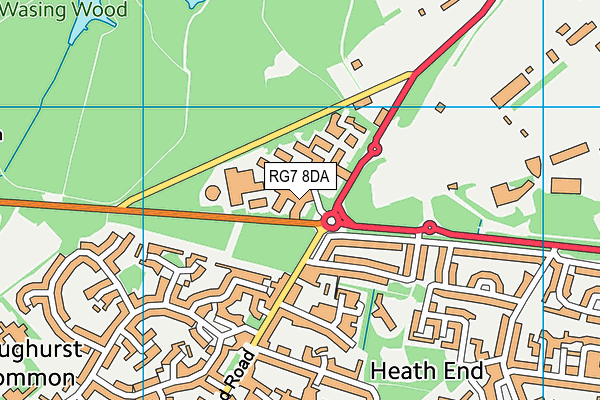 RG7 8DA map - OS VectorMap District (Ordnance Survey)