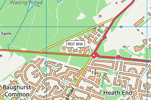 RG7 8HA map - OS VectorMap District (Ordnance Survey)