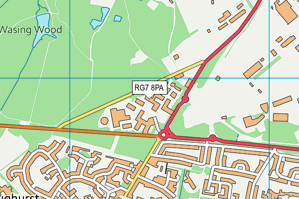 RG7 8PA map - OS VectorMap District (Ordnance Survey)
