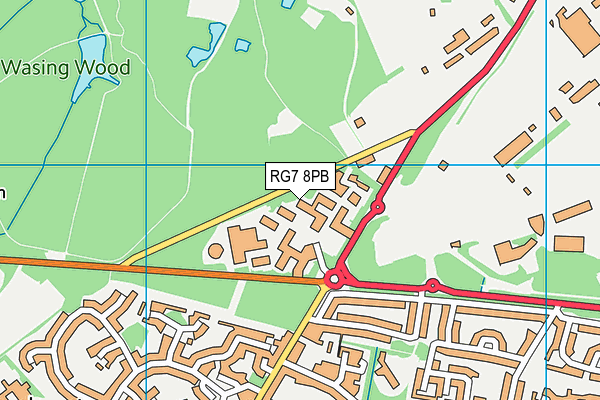 RG7 8PB map - OS VectorMap District (Ordnance Survey)