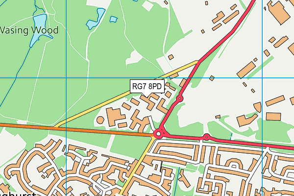 RG7 8PD map - OS VectorMap District (Ordnance Survey)