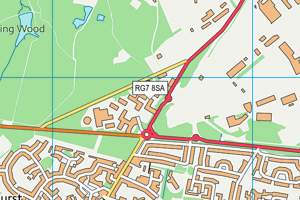 RG7 8SA map - OS VectorMap District (Ordnance Survey)