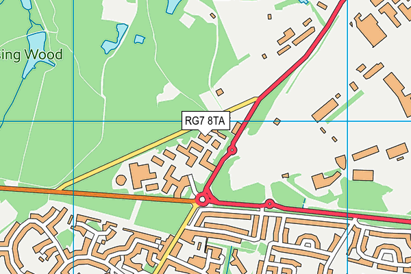 RG7 8TA map - OS VectorMap District (Ordnance Survey)