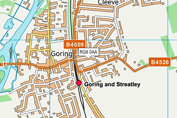 RG8 0AA map - OS VectorMap District (Ordnance Survey)