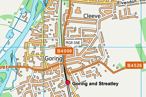 RG8 0AE map - OS VectorMap District (Ordnance Survey)