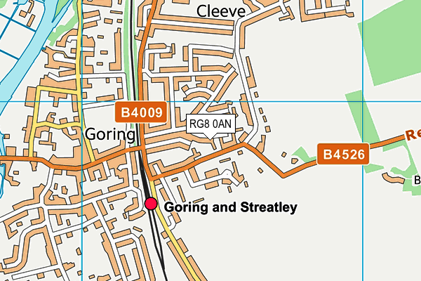 RG8 0AN map - OS VectorMap District (Ordnance Survey)