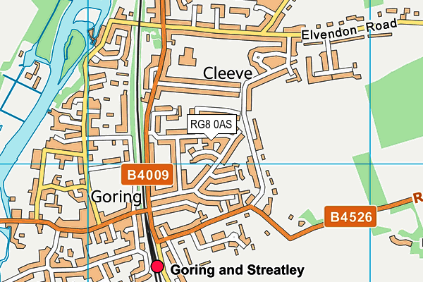 RG8 0AS map - OS VectorMap District (Ordnance Survey)