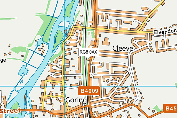 RG8 0AX map - OS VectorMap District (Ordnance Survey)