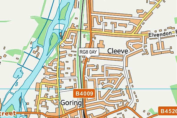 RG8 0AY map - OS VectorMap District (Ordnance Survey)