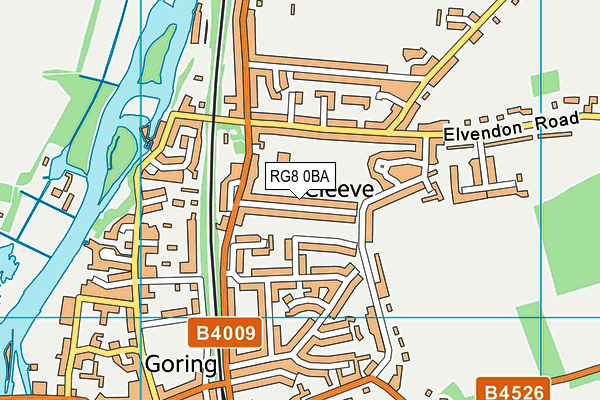 RG8 0BA map - OS VectorMap District (Ordnance Survey)