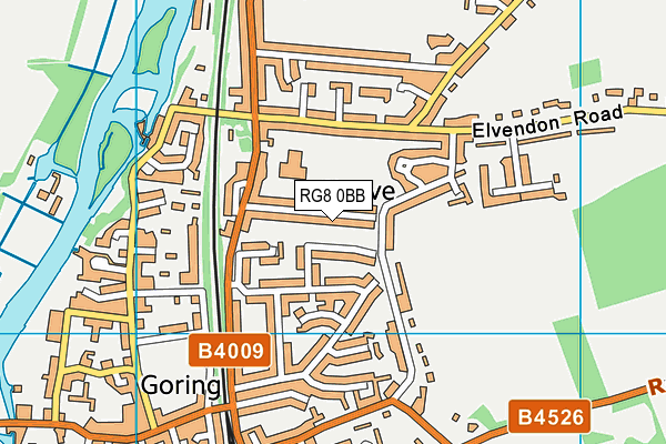 RG8 0BB map - OS VectorMap District (Ordnance Survey)