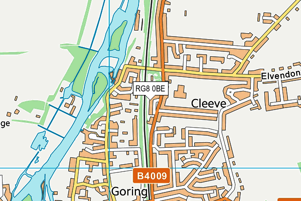 RG8 0BE map - OS VectorMap District (Ordnance Survey)