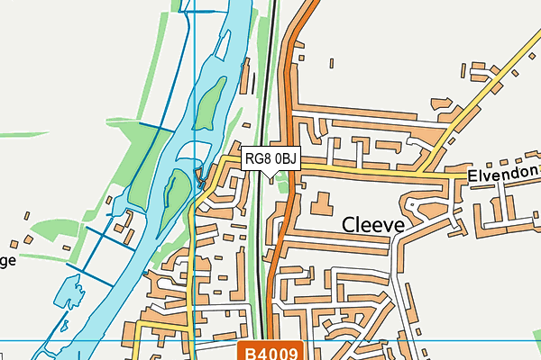 RG8 0BJ map - OS VectorMap District (Ordnance Survey)