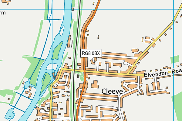 RG8 0BX map - OS VectorMap District (Ordnance Survey)