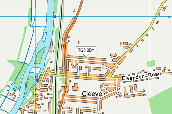 RG8 0BY map - OS VectorMap District (Ordnance Survey)