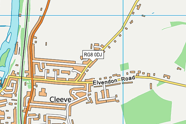 RG8 0DJ map - OS VectorMap District (Ordnance Survey)