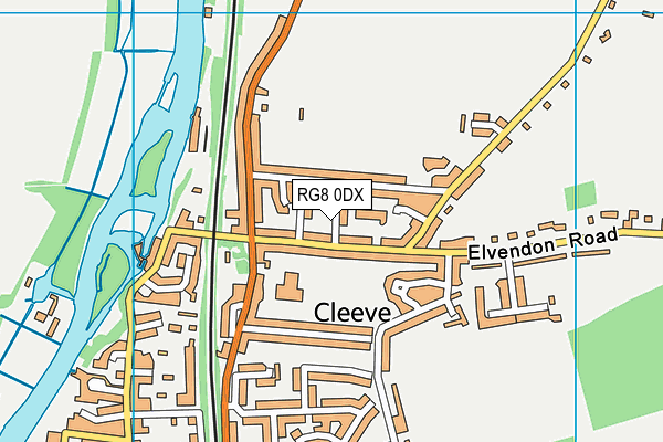 RG8 0DX map - OS VectorMap District (Ordnance Survey)