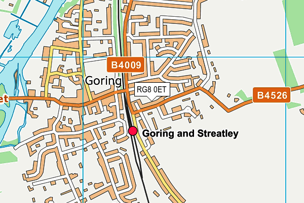 RG8 0ET map - OS VectorMap District (Ordnance Survey)