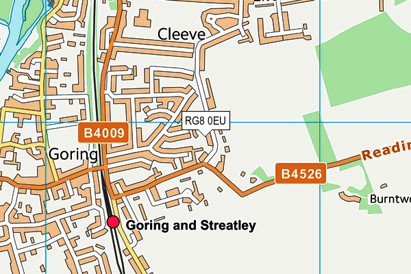 RG8 0EU map - OS VectorMap District (Ordnance Survey)