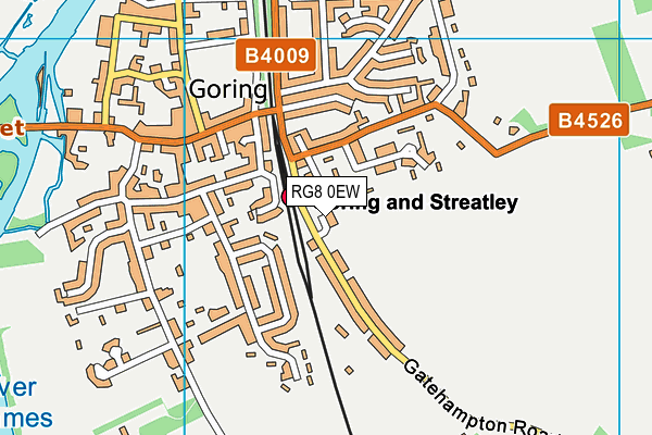 RG8 0EW map - OS VectorMap District (Ordnance Survey)