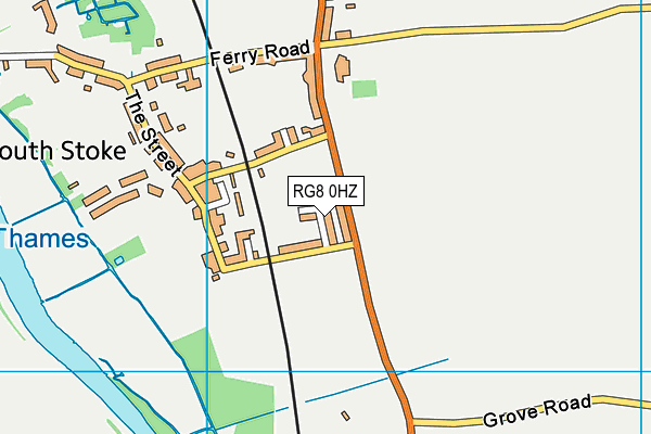 RG8 0HZ map - OS VectorMap District (Ordnance Survey)
