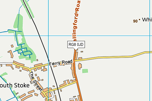 RG8 0JD map - OS VectorMap District (Ordnance Survey)