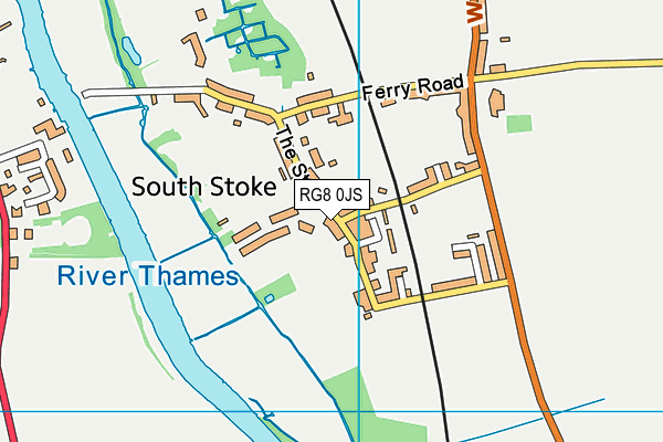 South Stoke Primary School map (RG8 0JS) - OS VectorMap District (Ordnance Survey)