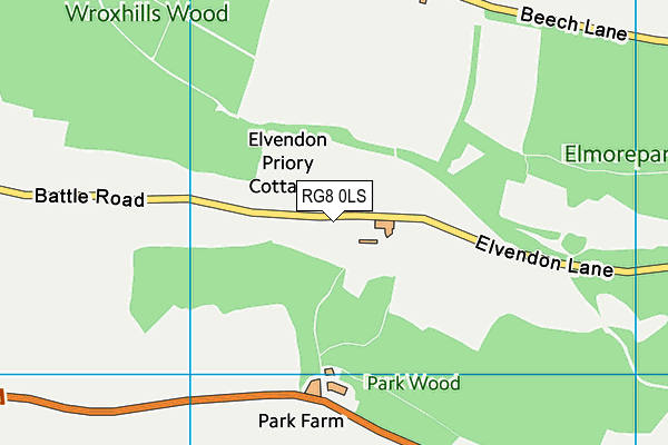 RG8 0LS map - OS VectorMap District (Ordnance Survey)