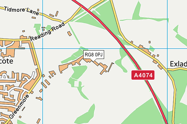 RG8 0PJ map - OS VectorMap District (Ordnance Survey)