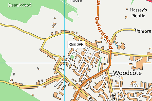 RG8 0PR map - OS VectorMap District (Ordnance Survey)