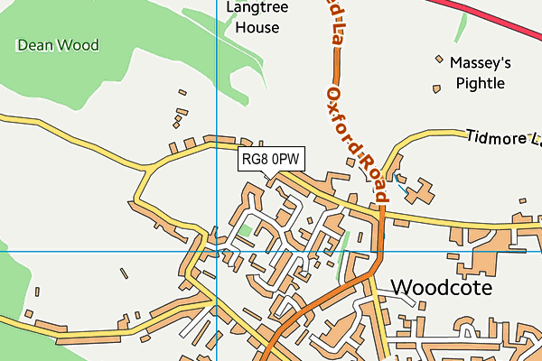 RG8 0PW map - OS VectorMap District (Ordnance Survey)