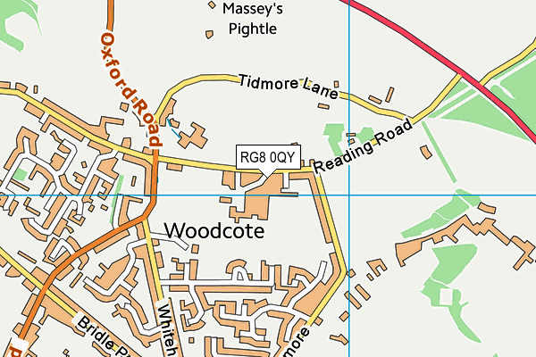 Woodcote Recreation Ground map (RG8 0QY) - OS VectorMap District (Ordnance Survey)