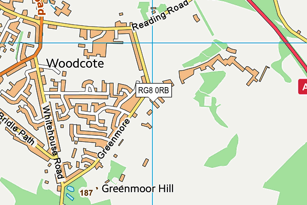 RG8 0RB map - OS VectorMap District (Ordnance Survey)