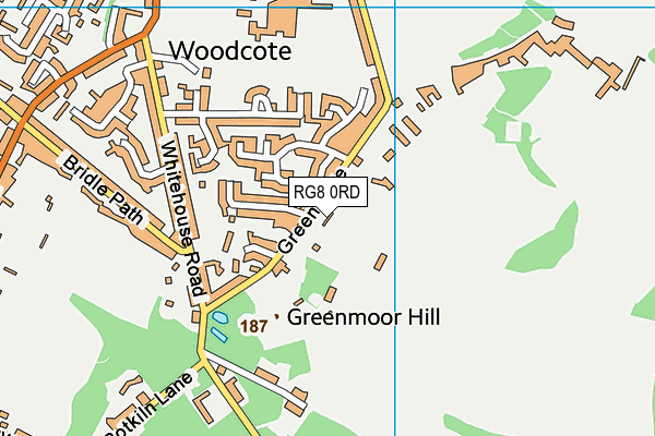 RG8 0RD map - OS VectorMap District (Ordnance Survey)