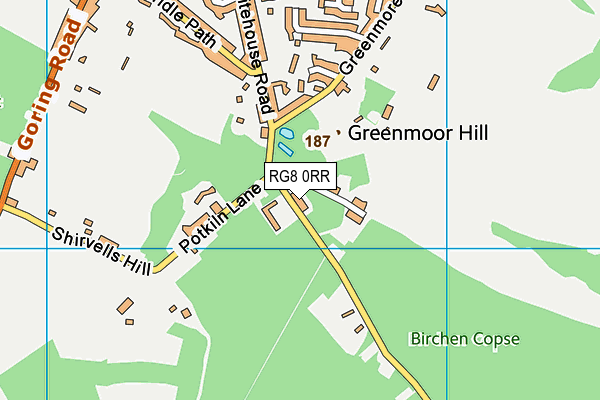 RG8 0RR map - OS VectorMap District (Ordnance Survey)
